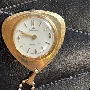 Vintage Lucerne Watch Pendant Necklace